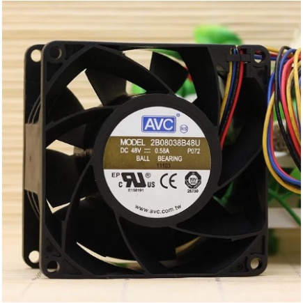 Quạt tản nhiệt 48V 0.58A 8CM 8x8x3.8CM AVC chính hãng siêu khỏe ShopLinhKienHT