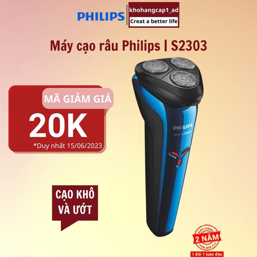 Máy cạo râu điện Philips S2303 - Bản nâng cấp của S1301 S1203, cạo khô & ướt, Pin sạc nhanh, BH 2 năm - Khohangcap1_ad