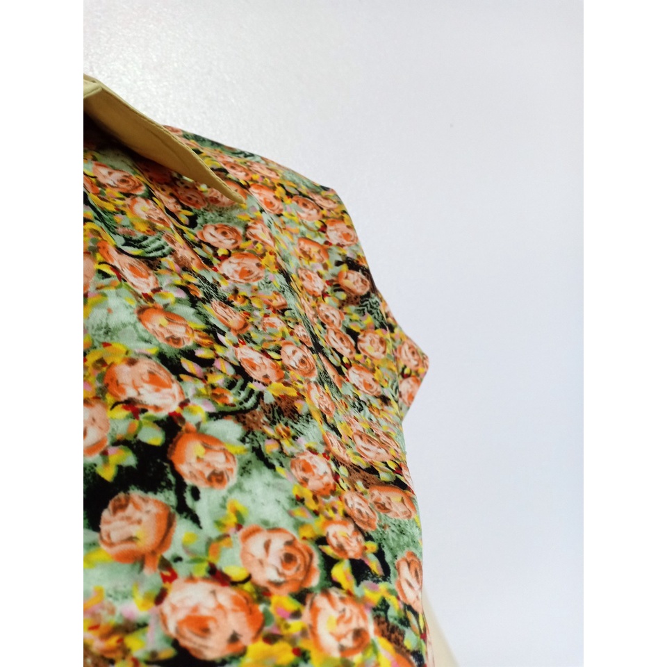 Áo cánh dơi sơ mi nữ  họa tiết hoa nhí ảnh thật A4324 đủ size từ 40-90kg