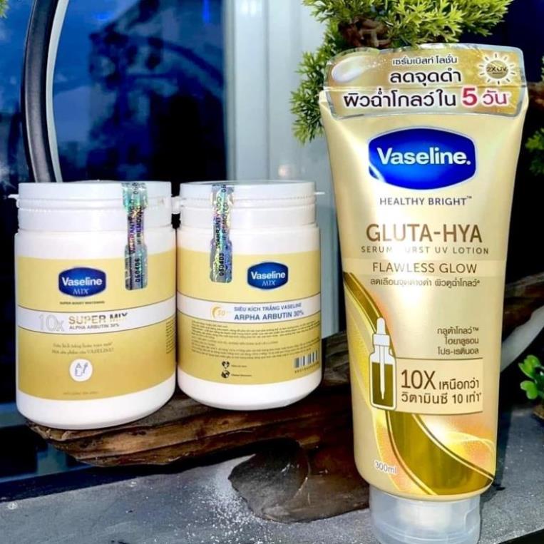 Siêu Kích Trắng CHÍNH HÃNG Vaseline Super Mix Alpha Arbutin Super Boost Whitening 200Gr - DORIS