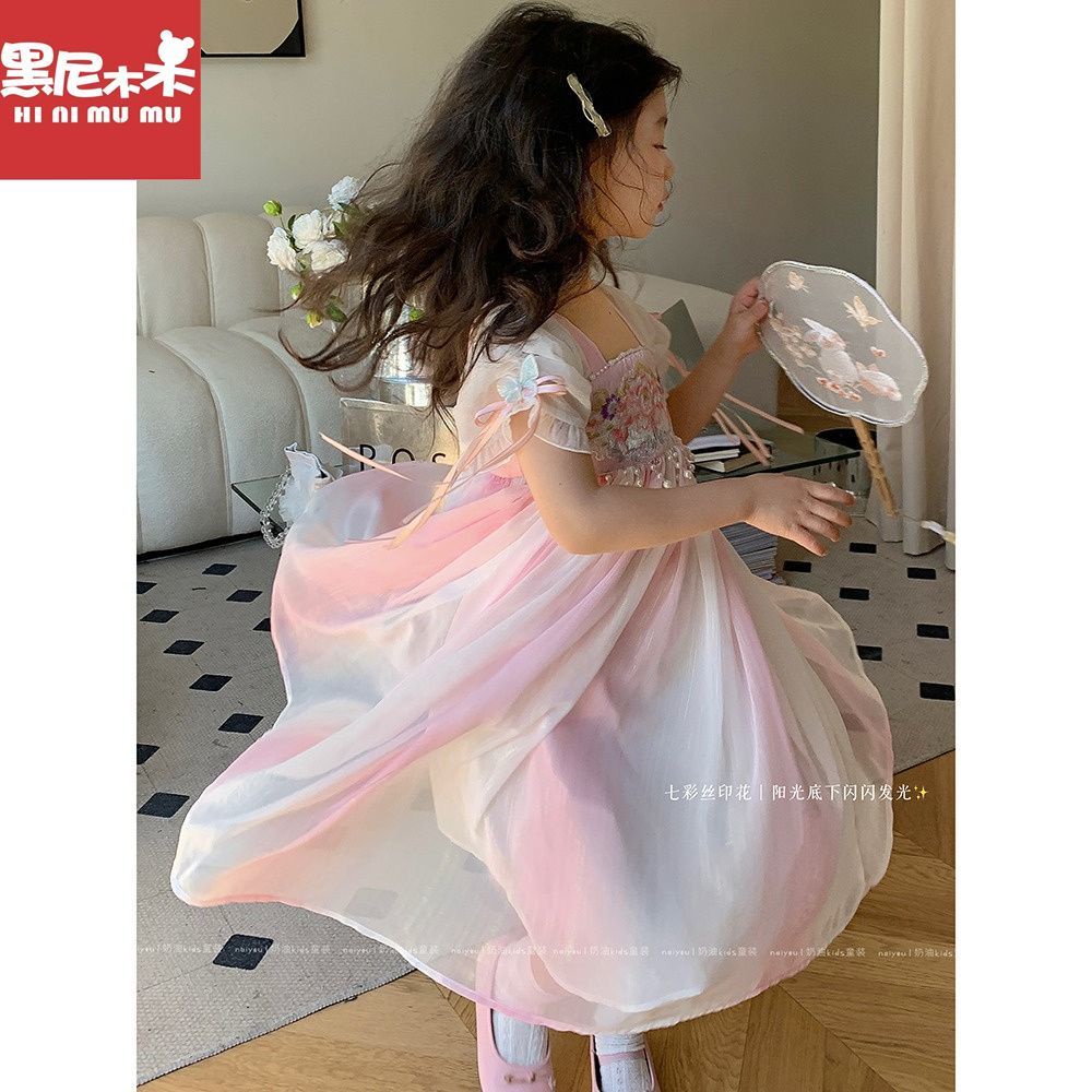 Hàng Mới Về Đầm Hán Phục Dáng Suông Phong Cách Trung Hoa Thời Trang Mùa Hè 2023 Mới Cho Bé Gái