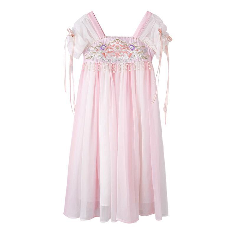 Hàng Mới Về Đầm Hán Phục Dáng Suông Phong Cách Trung Hoa Thời Trang Mùa Hè 2023 Mới Cho Bé Gái