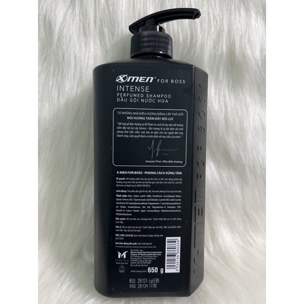 650g Dầu gội,sữa tắm X-Men for boss Intense