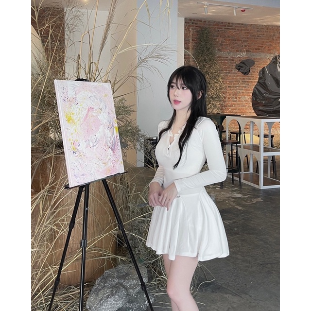 Đầm thun gân Yunie