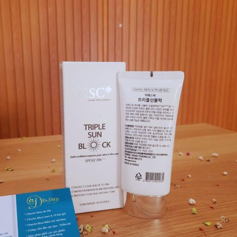 Kem Chống Nắng GSC Triple Sun Block SPF50+ PA+++ 50ml hàng chính hãng