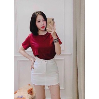 Chân váy lai tua rua 2 màu:trắng/đen