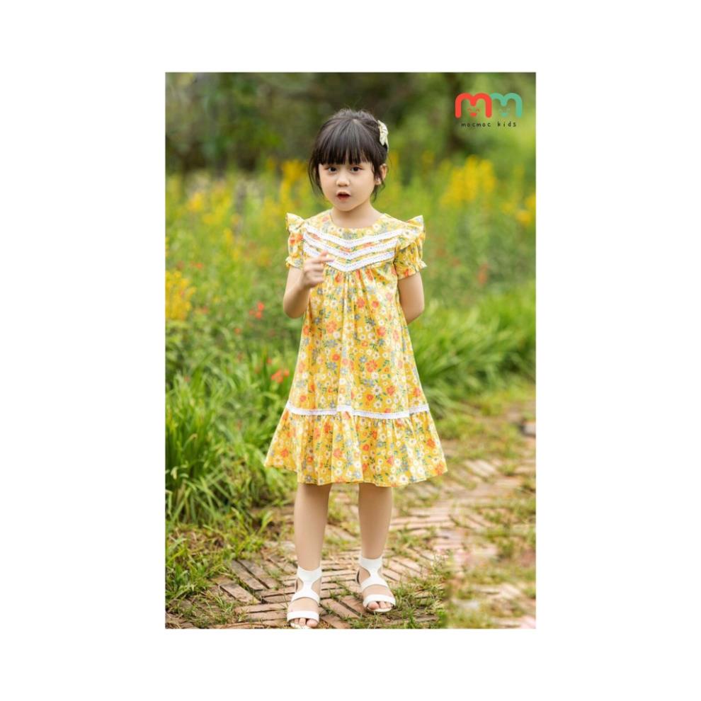 Váy bé gái hoa nhí dễ thương chất cotton thô Hàn mềm nhẹ cho bé 10 -34kg , phân phối bởiTop1Sport , 1506