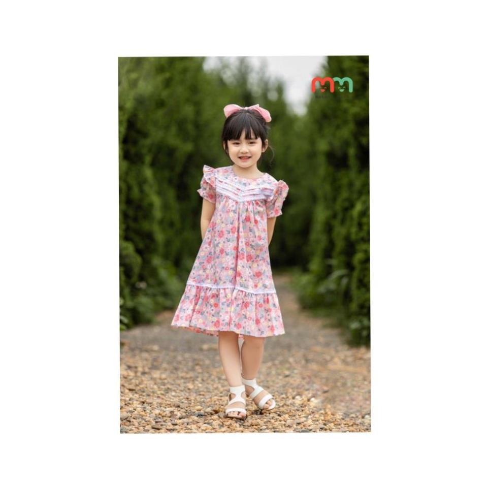 Váy bé gái hoa nhí dễ thương chất cotton thô Hàn mềm nhẹ cho bé 10 -34kg , phân phối bởiTop1Sport , 1506