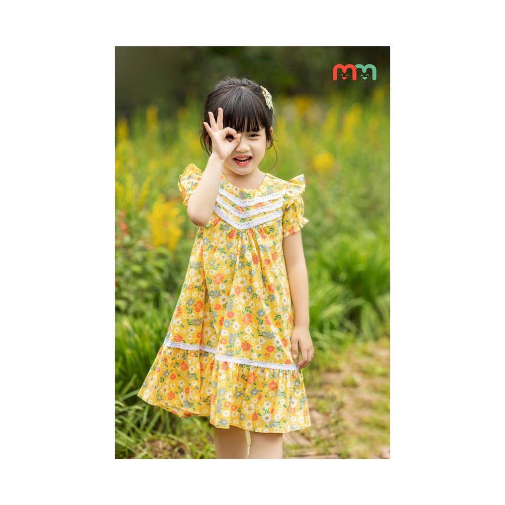 Váy bé gái hoa nhí dễ thương chất cotton thô Hàn mềm nhẹ cho bé 10 -34kg , phân phối bởiTop1Sport , 1506