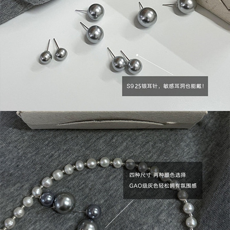 Bông Tai Ngọc Trai Bằng Bạc 925 Đính Hạt Ngọc Trai Lớn Thời Trang Mùa Hè 2023