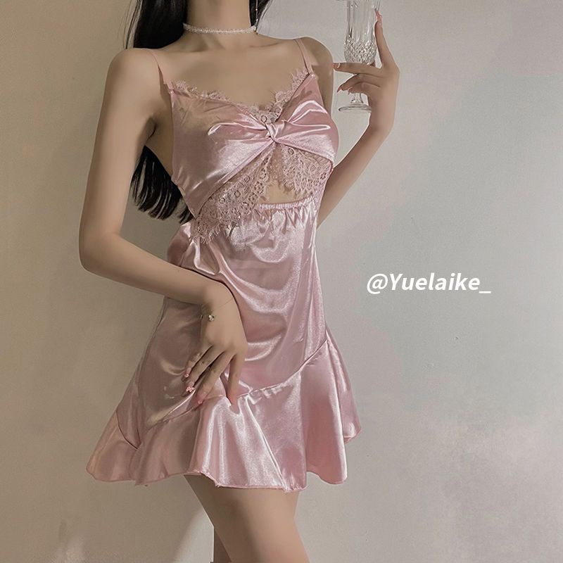 Đầm Ngủ Ngắn Hai Dây Dáng Rộng Thoải Mái Thời Trang Mùa Hè Kiểu Mới