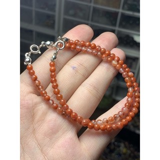 Vòng tay đá mã não Nam Hồng size 3.2ly