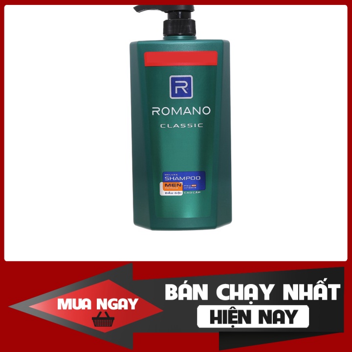 (SALE 5%) Chai 900g - Dầu gội/Tắm gội 2in1 Romano 900g classic.