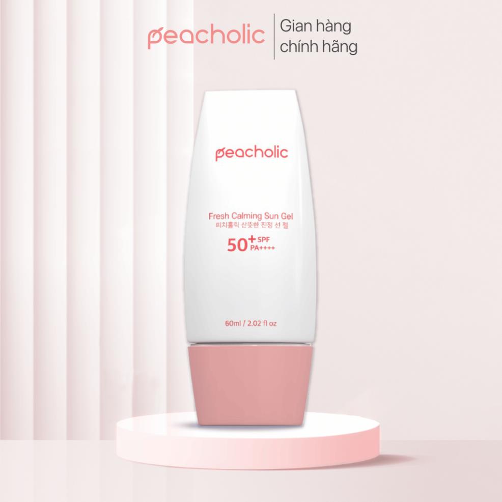 Kem chống nắng nâng tone Peacholic Fresh Calming Sun Gel SPF50+ 60ml