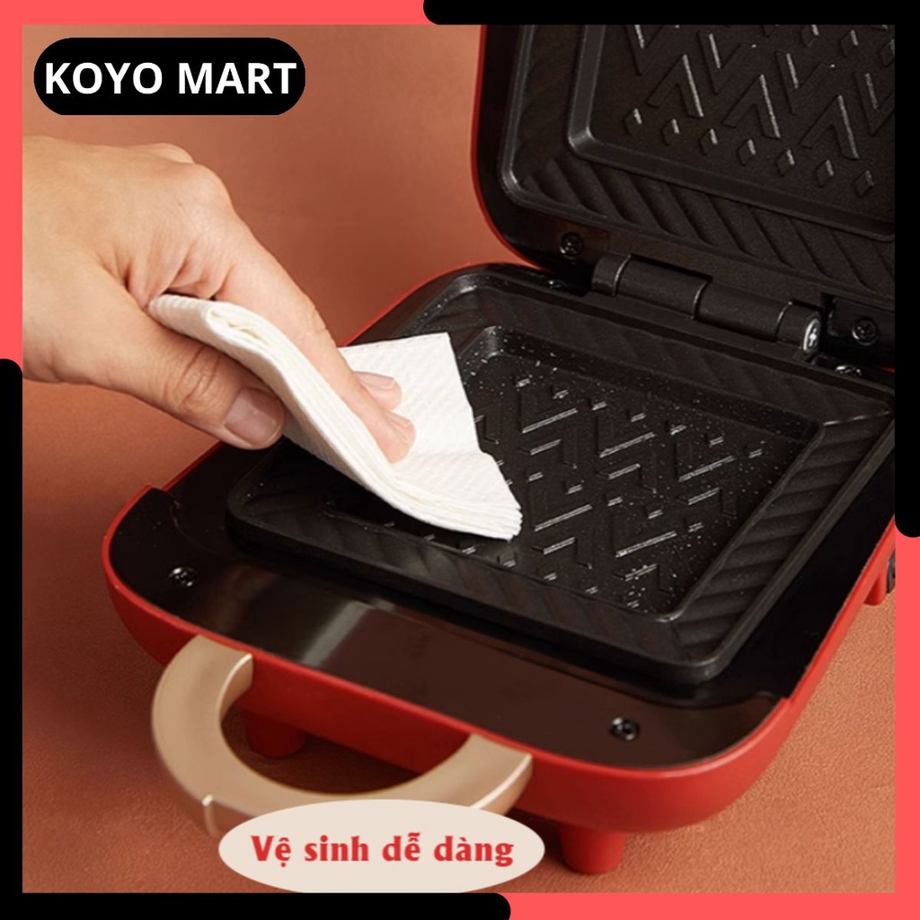 Máy nướng bánh mì Sandwich Bear SMZ-B05N1, máy làm bữa sáng, máy nướng bánh mì vuông