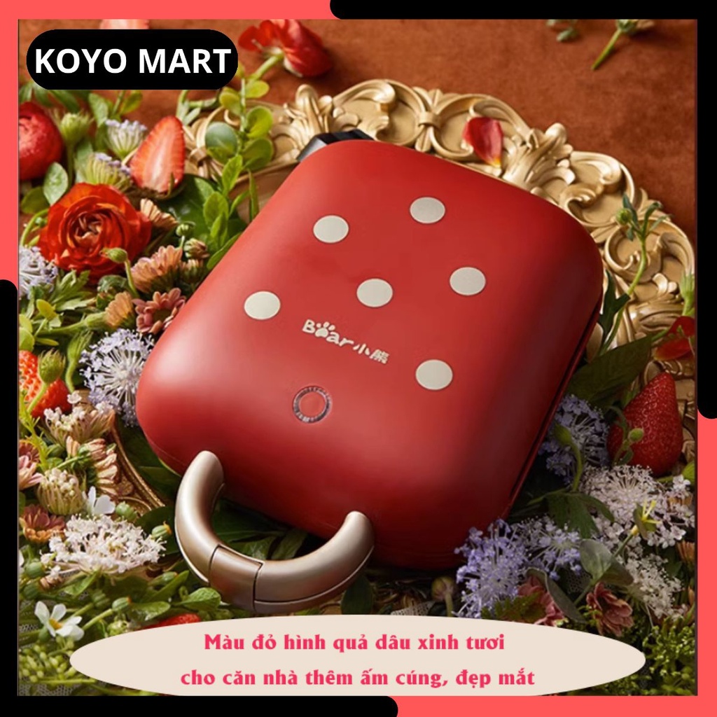 Máy nướng bánh mì Sandwich Bear SMZ-B05N1, máy làm bữa sáng, máy nướng bánh mì vuông