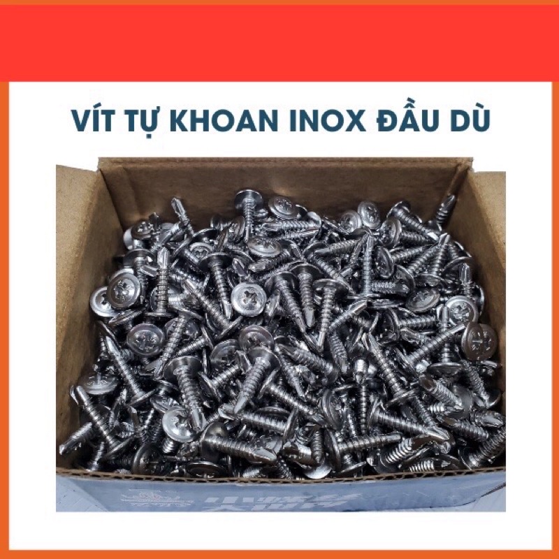 [1kg]Vít inox SUS410 khoan sắt đầu dù,đuôi cá 1p3,1p6,1p9