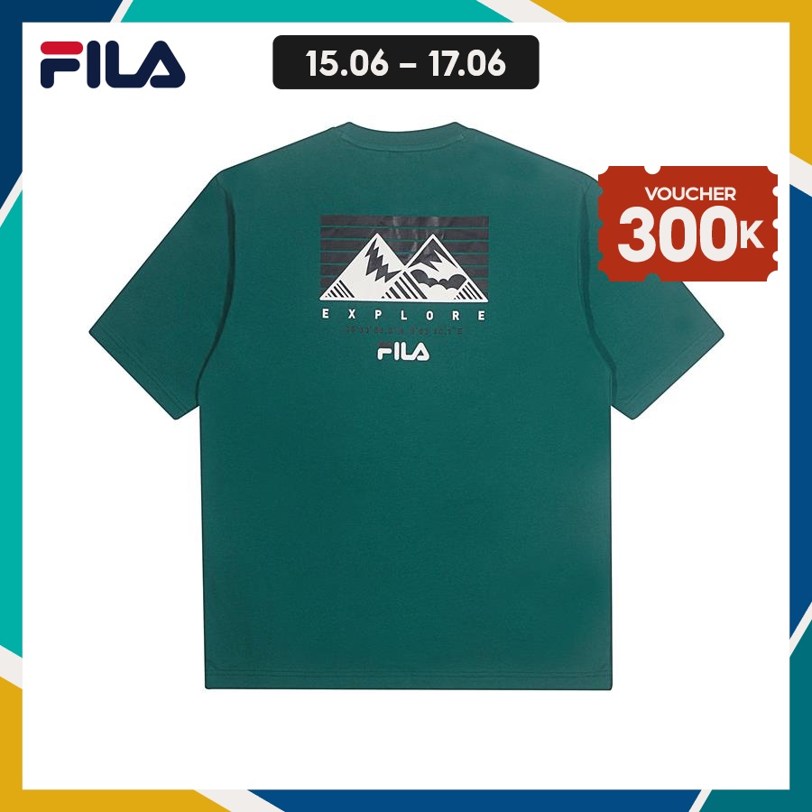 Áo thun tay ngắn thời trang unisex Fila EXPLORE RS2 - FS2RSD2793X-FGR