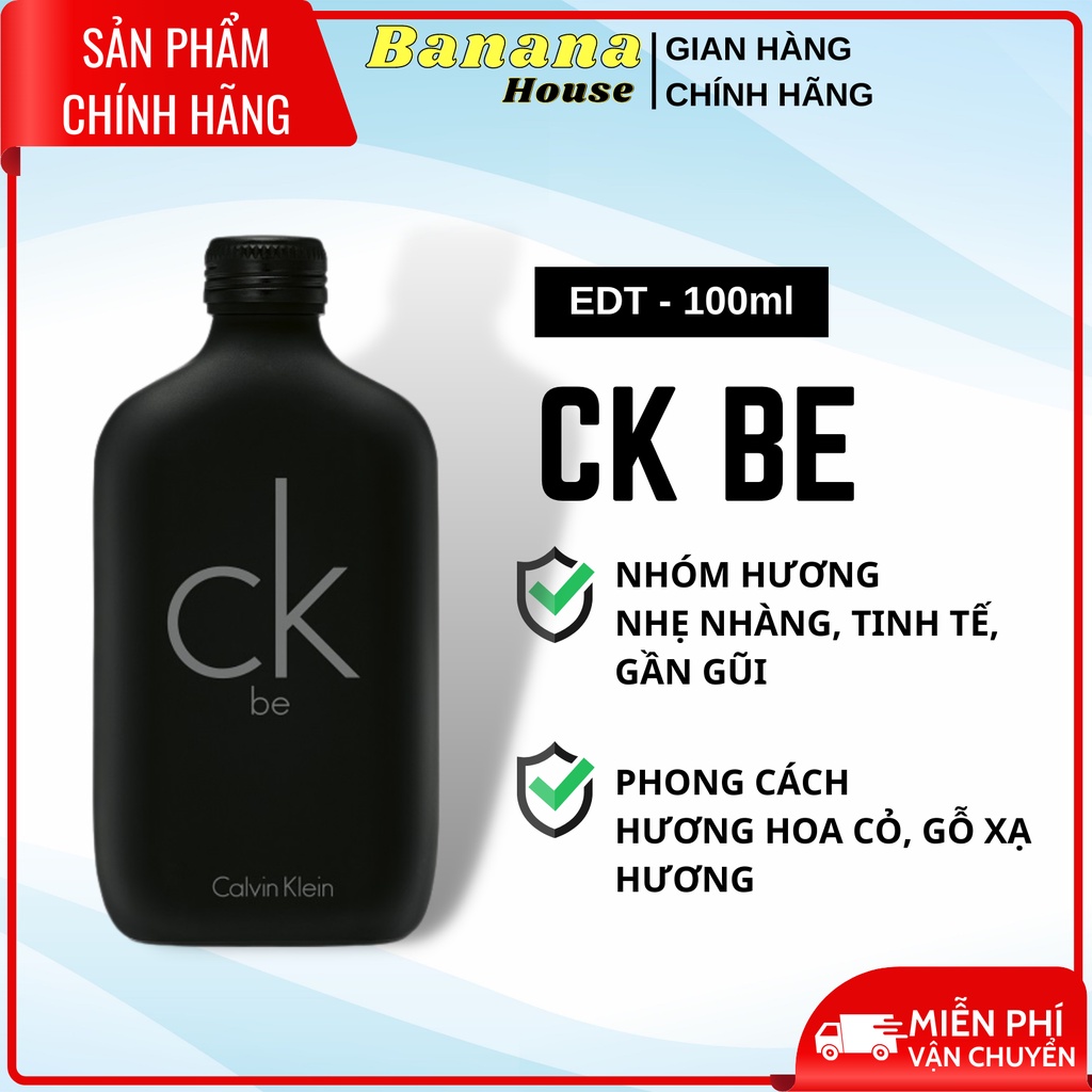 Nước Hoa Unisex Chính Hãng CK Be Hương Thơm Phân Tầng Mạnh Mẽ 100ml