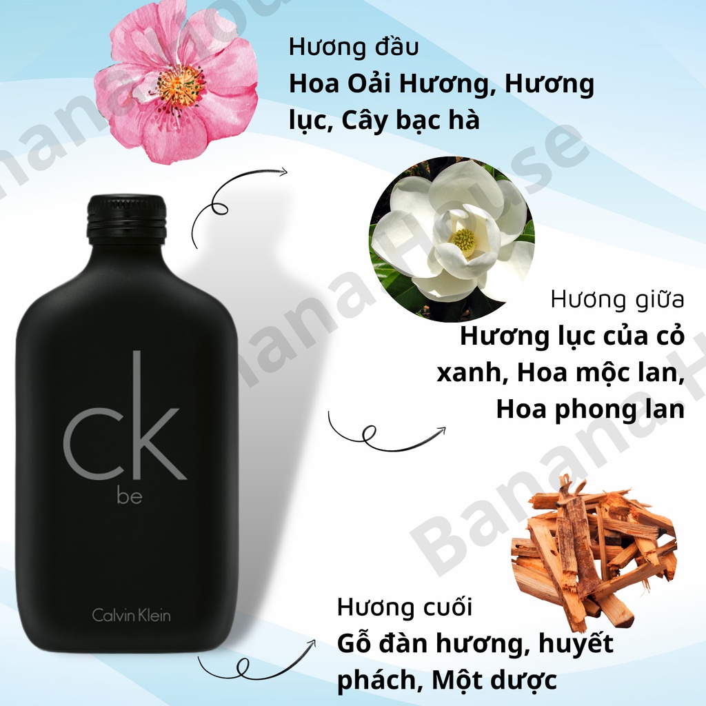 Nước Hoa Unisex Chính Hãng CK Be Hương Thơm Phân Tầng Mạnh Mẽ 100ml