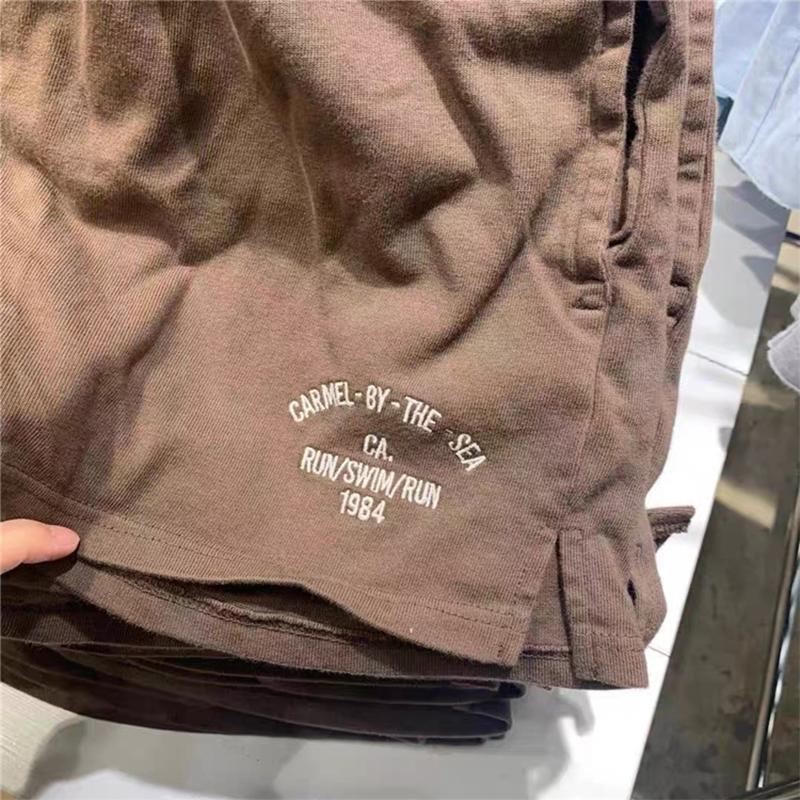 Quần Short Thể Thao Xẻ Tà Bên Hông Thêu Chữ Phong Cách Mỹ Thời Trang Mùa Hè 2022 Mới Cho Nữ