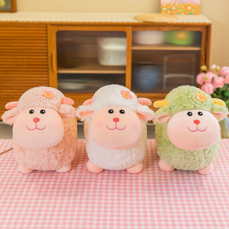 Thú bông Cừu Đầu Hoa Ráp nhiều màu dễ thương dùng làm thú nhồi bông, trang trí phòng ngủ, quà tặng sinh nhật bạn