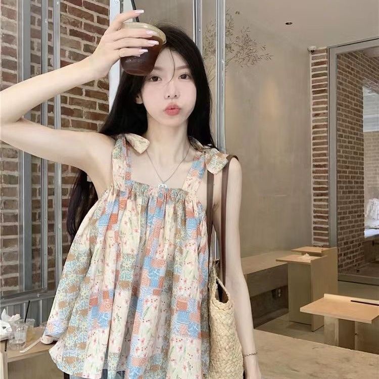 Áo Ngắn Không Tay Dáng Rộng In Họa Tiết Thời Trang Mùa Hè 2023