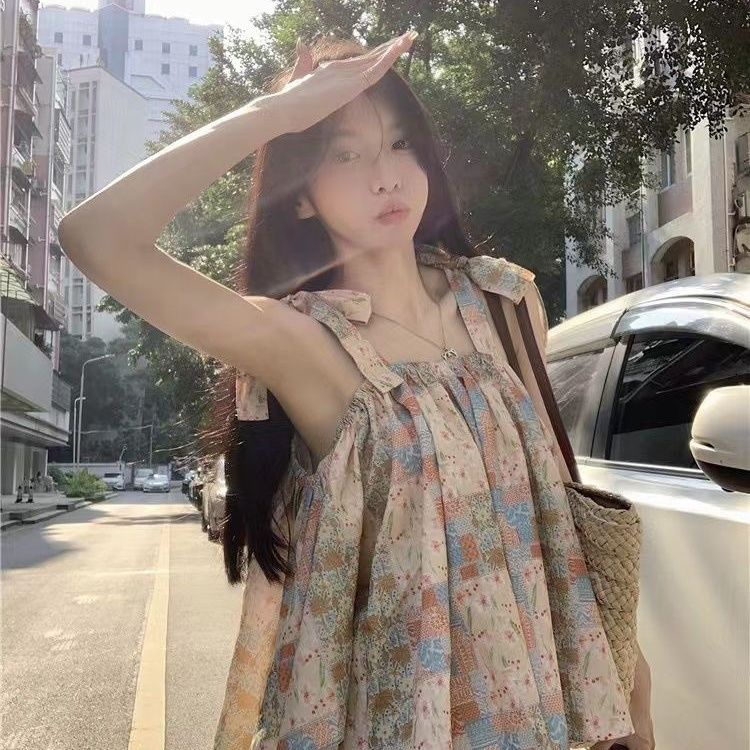 Áo Ngắn Không Tay Dáng Rộng In Họa Tiết Thời Trang Mùa Hè 2023