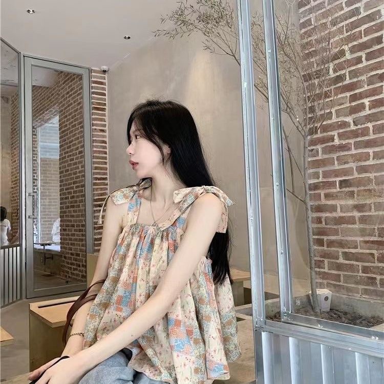 Áo Ngắn Không Tay Dáng Rộng In Họa Tiết Thời Trang Mùa Hè 2023