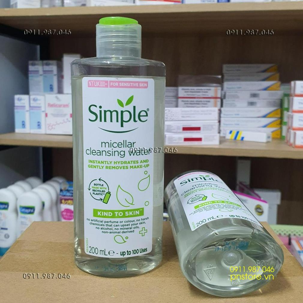 Nước tẩy trang Simple Micellar 200ml