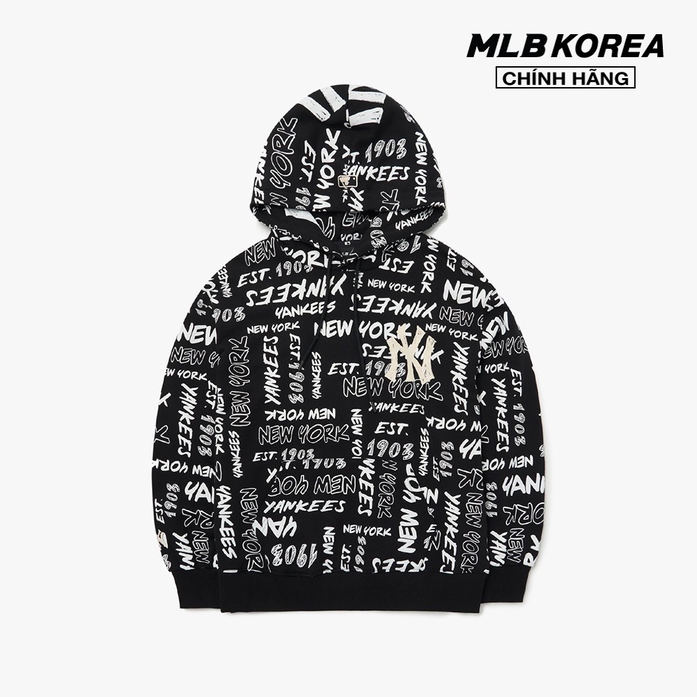 MLB - Áo hoodie tay dài phối mũ Grafitti Allover Overfit 3AHDZ0124-50BKS