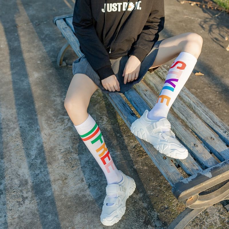 Jiashucheng Vớ Dài Đến Đầu Gối Mỏng Thời Trang Mùa Hè Dành Cho Nữ