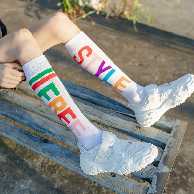 Jiashucheng Vớ Dài Đến Đầu Gối Mỏng Thời Trang Mùa Hè Dành Cho Nữ