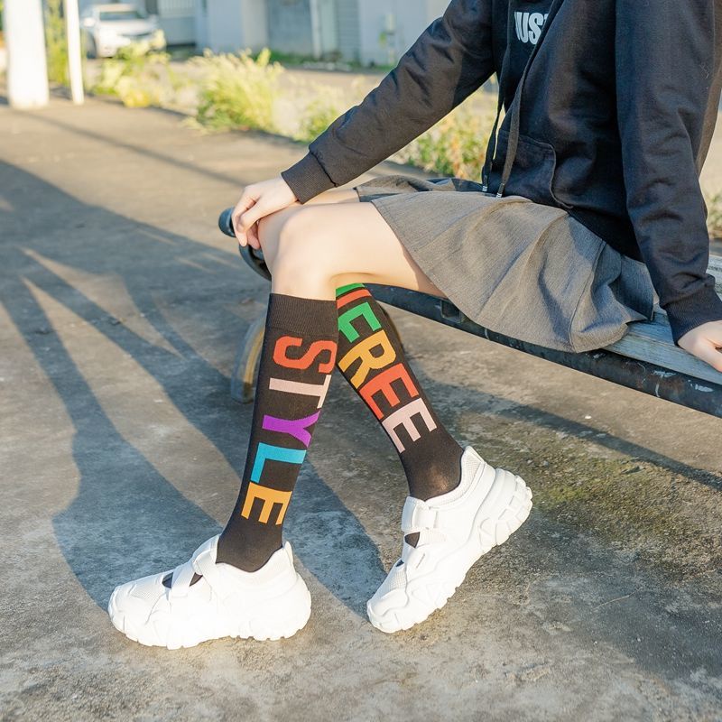 Jiashucheng Vớ Dài Đến Đầu Gối Mỏng Thời Trang Mùa Hè Dành Cho Nữ