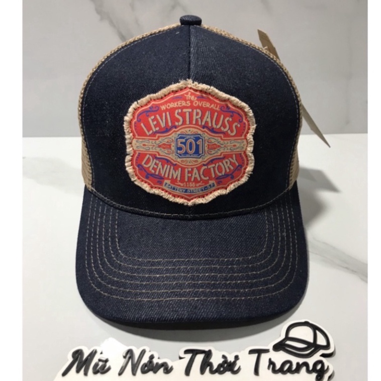 Nón Kết - Mũ Lưỡi Trai Nam Levis Vải Jean Phối Lưới Cao Cấp Dành Cho Cả Nam Và Nữ - Ảnh Shop chụp trực tiếp