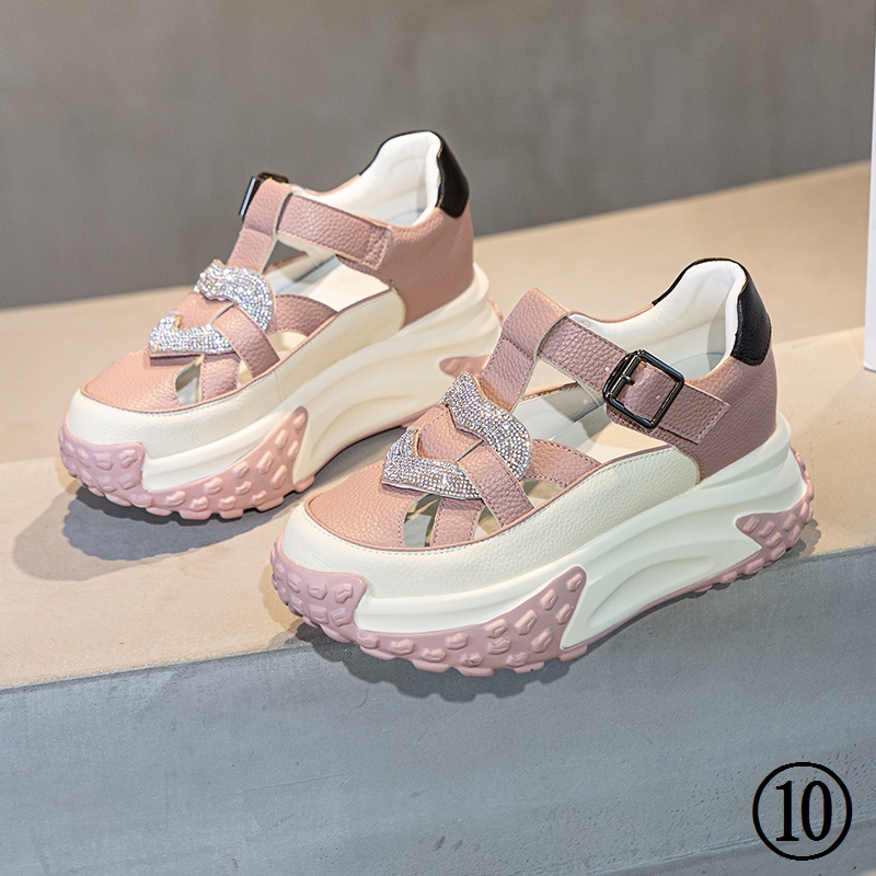 Giày Sandal Đế Dày Thoáng Khí Thời Trang Mùa Hè 2023 Phong Cách Mới Cho Nữ