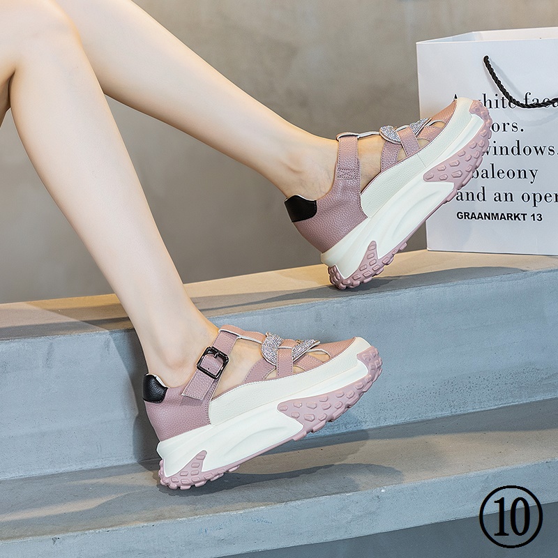 Giày Sandal Đế Dày Thoáng Khí Thời Trang Mùa Hè 2023 Phong Cách Mới Cho Nữ