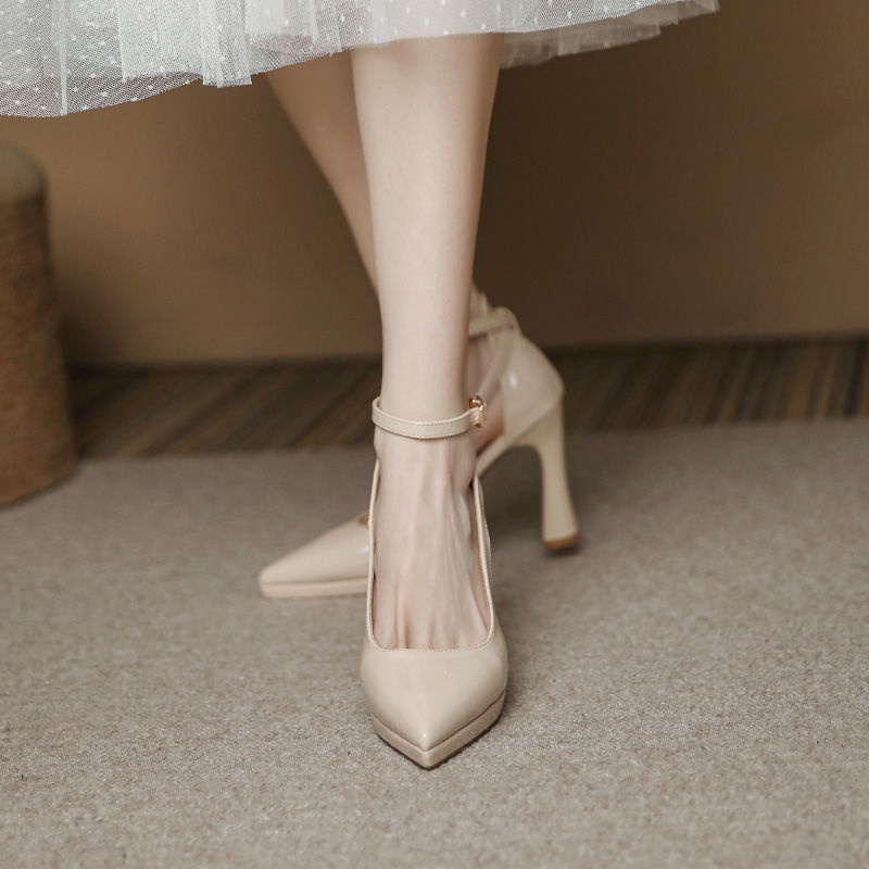 Giày Sandal Cao Gót Mũi Nhọn Phong Cách Thời Trang Mùa Hè 2023 Mới