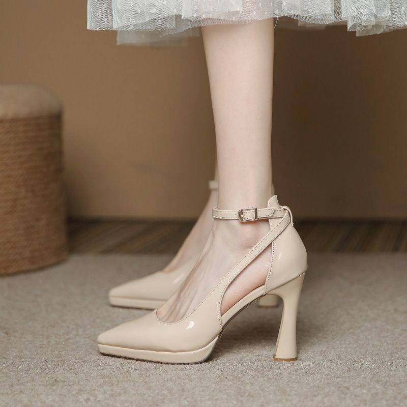 Giày Sandal Cao Gót Mũi Nhọn Phong Cách Thời Trang Mùa Hè 2023 Mới