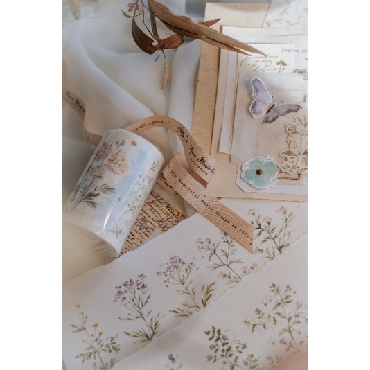 𝓚𝓻𝓲𝓼𝓷𝓪.𝓻𝓸𝓸𝓶 ♡ Hãng Meow Illustration- Chu kì 100cm cuộn băng dán hoa "𝑾𝒐𝒏𝒅𝒆𝒓𝒇𝒖𝒍 𝒘𝒆𝒆𝒅𝒔"