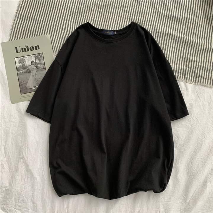 Áo thun trơn tay lỡ ,tay ngắn màu đen size xs,s,m,l,xl,xxl,xxxl - Dư Tú Lệ