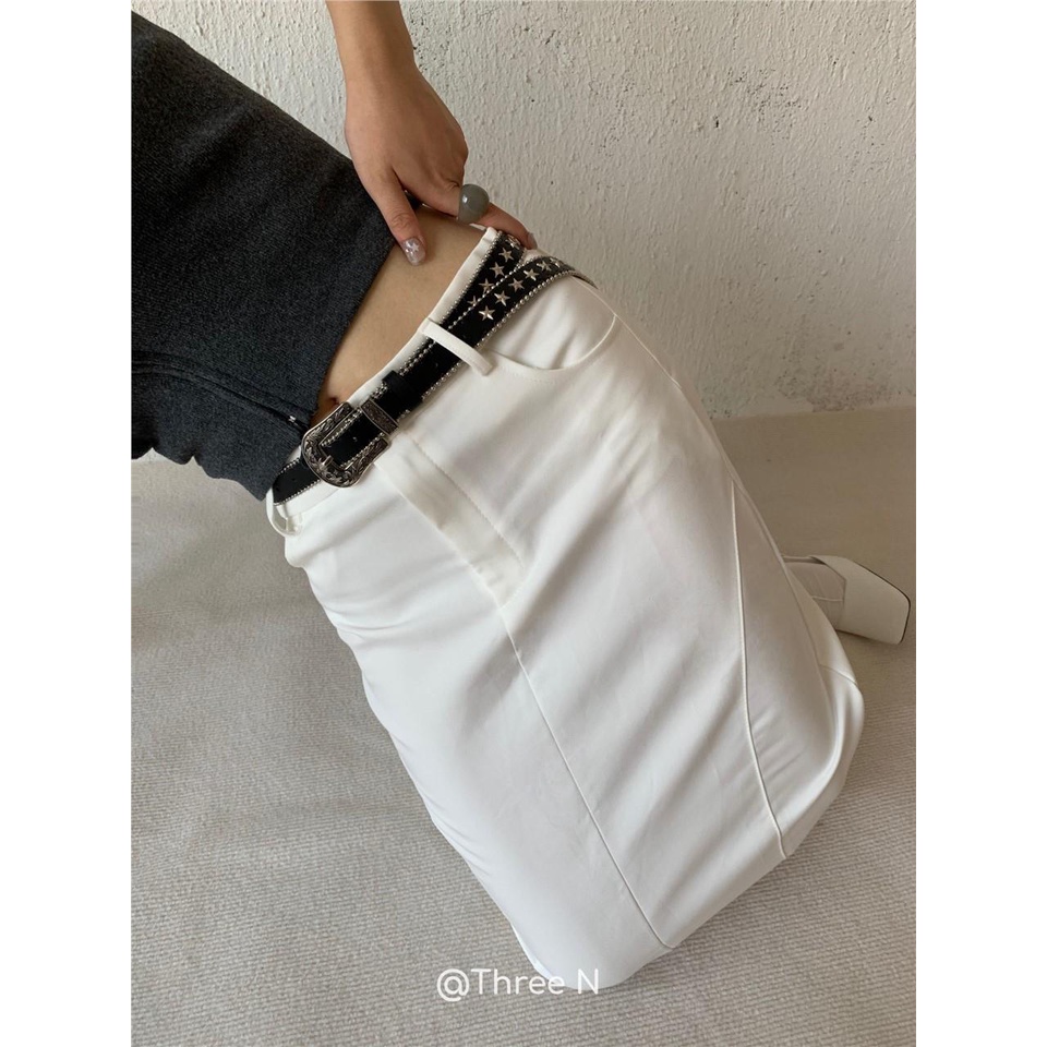 Thắt Lưng Khóa Chạm Khắc Ngôi Sao Phong Cách Punk Cổ Điển Thời Trang Cho Nam Và Nữ