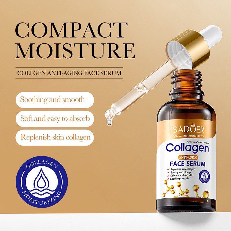 Serum Sadoer 30ml Collagen Dưỡng Trắng, Căng Bóng, Trẻ Hoá Làn Da, Serum Collagen Giúp Đẩy Lùi Lão Hoá, Làm Mờ Nếp Nhăn