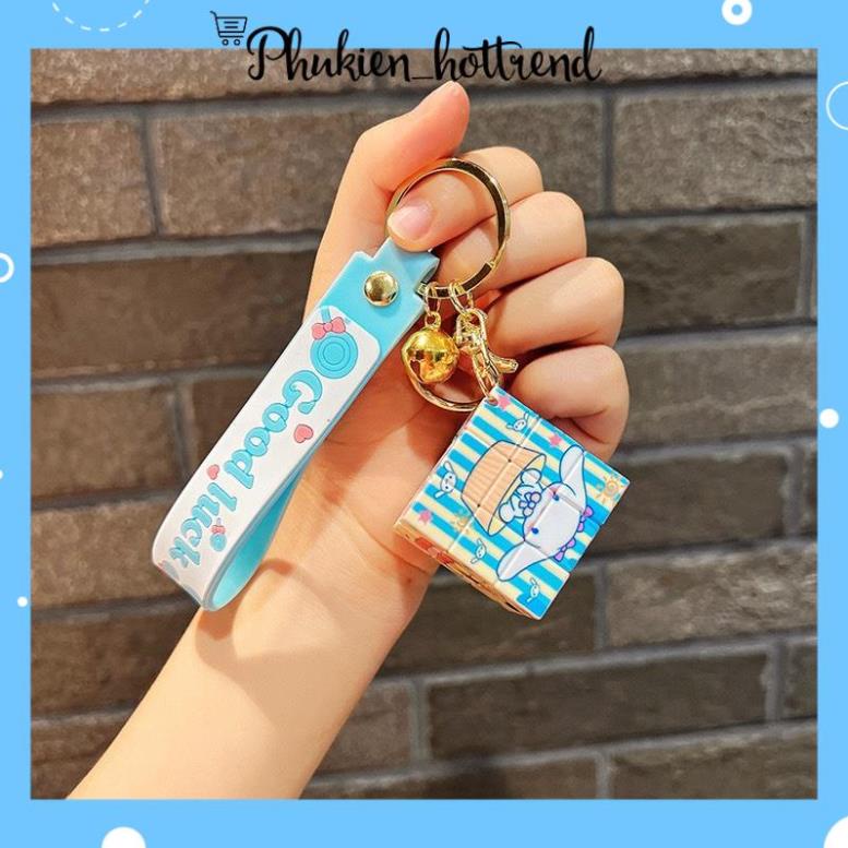 Móc Chìa Khóa Hình Khối Rubik Màu Pastel Nhiều Mẫu Siêu Hot phanngoc03