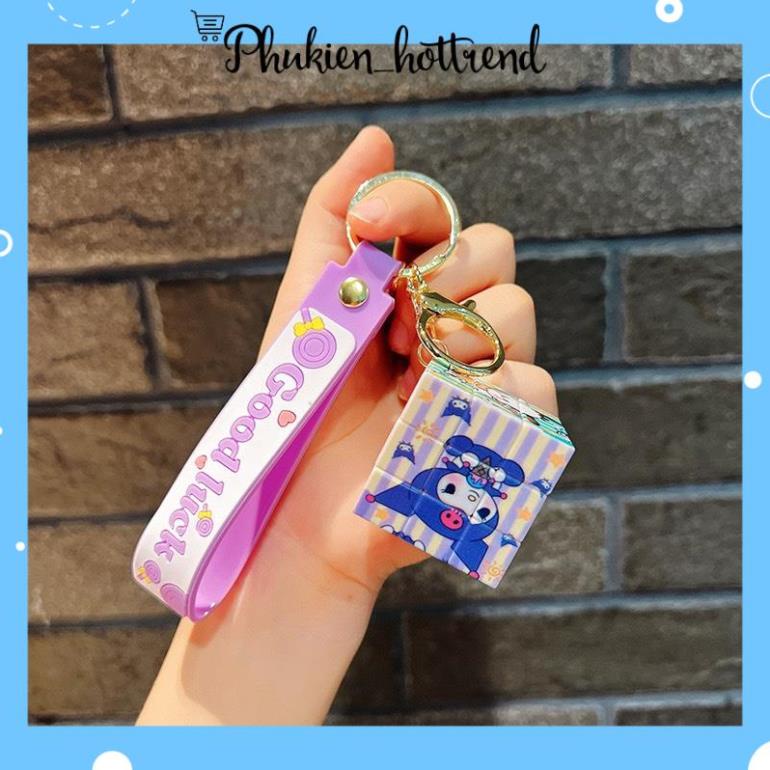 Móc Chìa Khóa Hình Khối Rubik Màu Pastel Nhiều Mẫu Siêu Hot phanngoc03