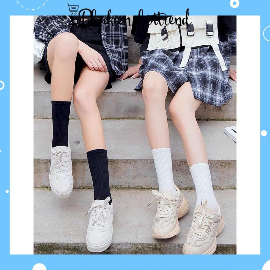 Tất Vớ Nam Nữ Cao Cổ Chất Liệu Vải Hàn Co Giãn Bốn Chiều, Kiểu Dáng Trơn Phong Cách Hiện Đại CC2 phanngoc03