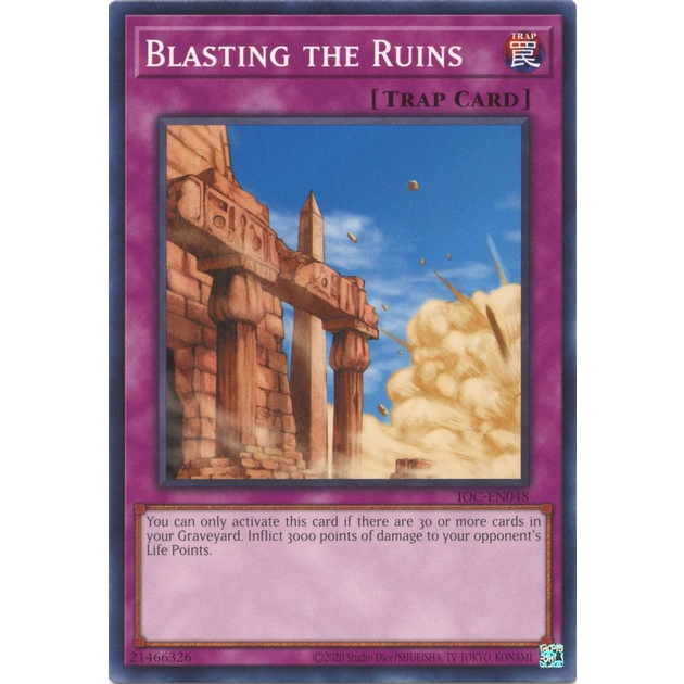 Thẻ Bài Yugioh Blasting the Ruins - IOC-EN048 - Common Unlimited (25th Reprint)