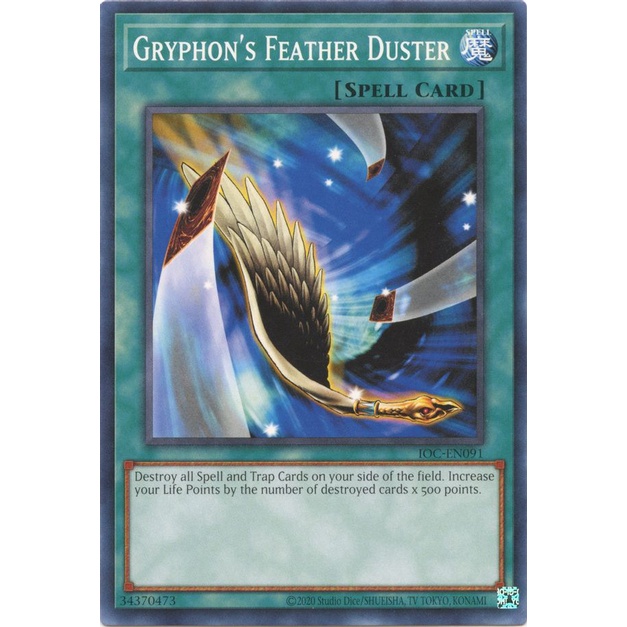 Thẻ Bài Yugioh Gryphon's Feather Duster - IOC-EN091 - Common Unlimited