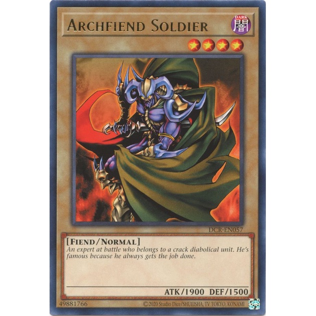 Thẻ Bài Yugioh Archfiend Soldier - DCR-EN057 - Rare Unlimited (25th Reprint)