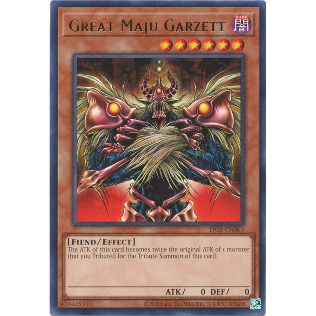 Thẻ Bài Yugioh Great Maju Garzett - DCR-EN063 - Rare Unlimited (25th Reprint)